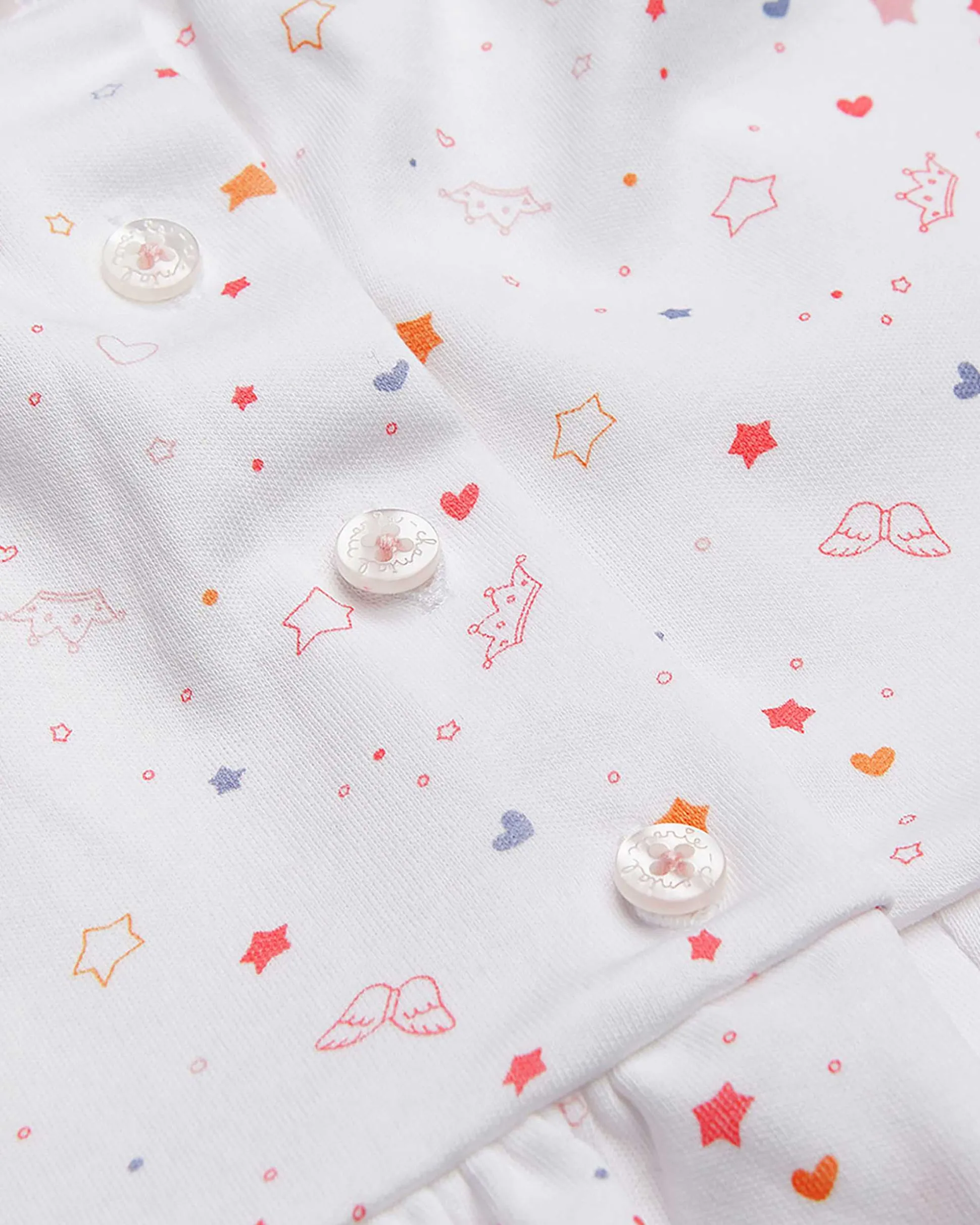 Star & Crown Nightgown - Child White/Pink