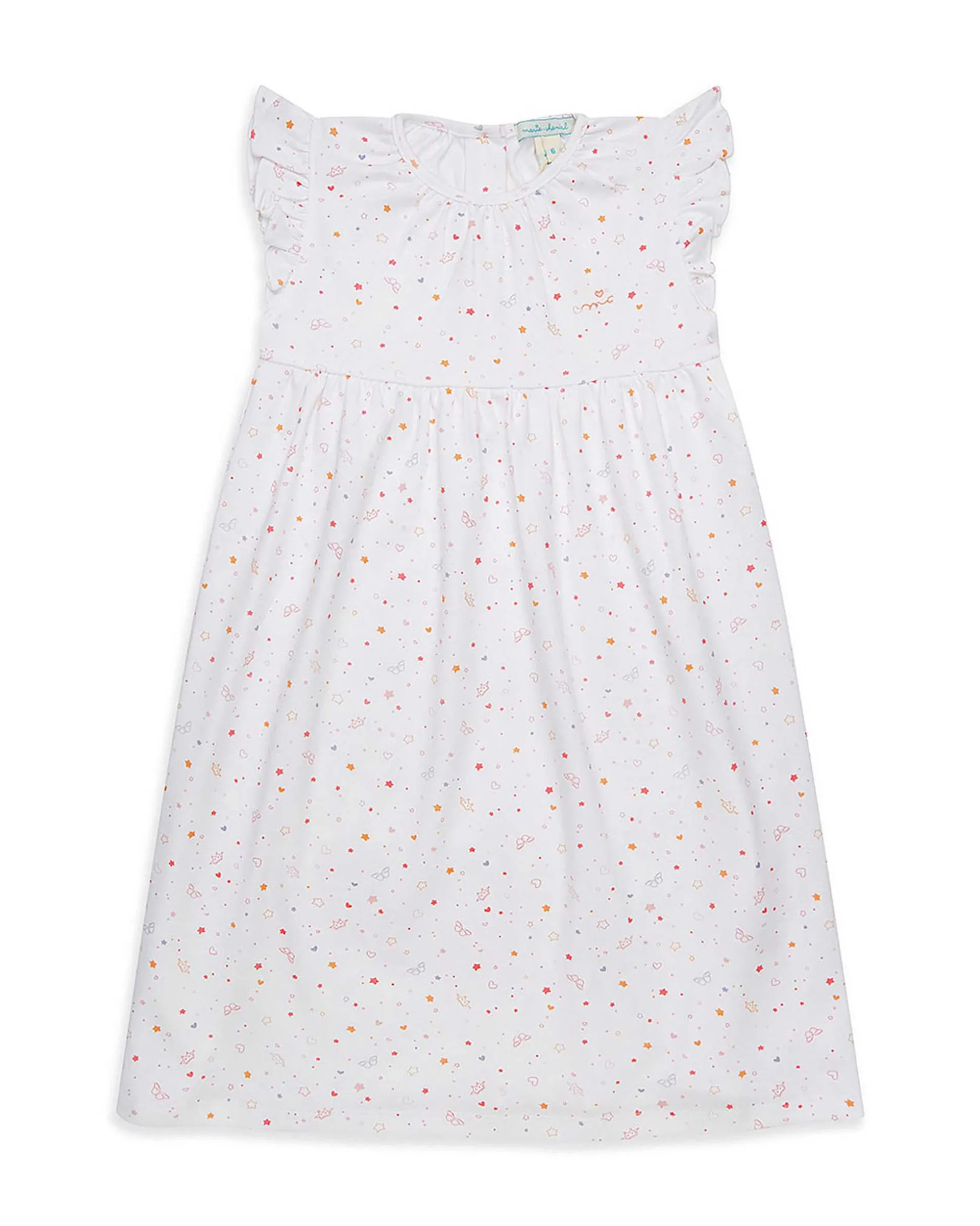 Star & Crown Nightgown - Child White/Pink