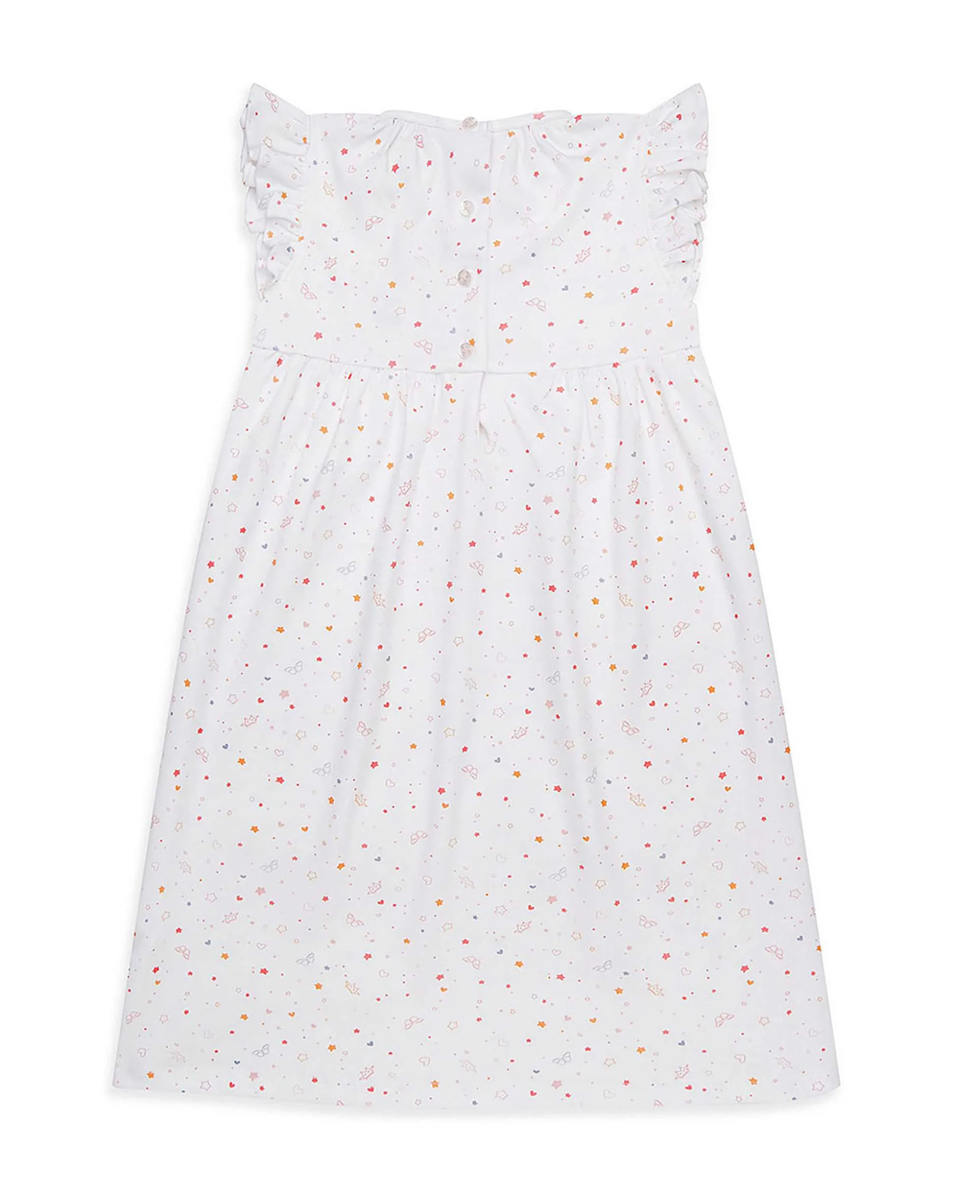 Star & Crown Nightgown - Child White/Pink