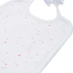 Star & Crown Print Hat, Bib And Mitten'S Set - Pink