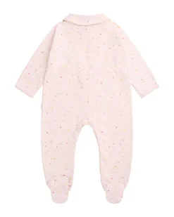 Star & Crown Sleepsuit - Pink
