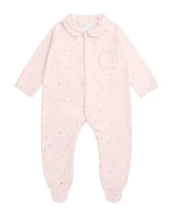 Star & Crown Sleepsuit - Pink