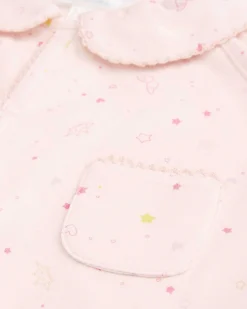 Star & Crown Sleepsuit - Pink