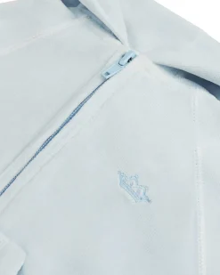 Tino Crown Velour Loungewear Set - Baby Dusty Blue